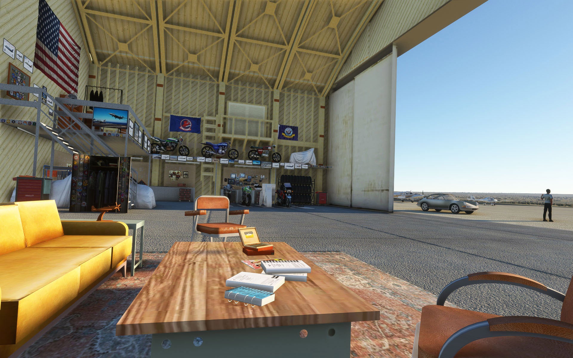 SUNDOWNERSIM - INYOKERN AIRPORT MAV'S HANGAR for MSFS20/24